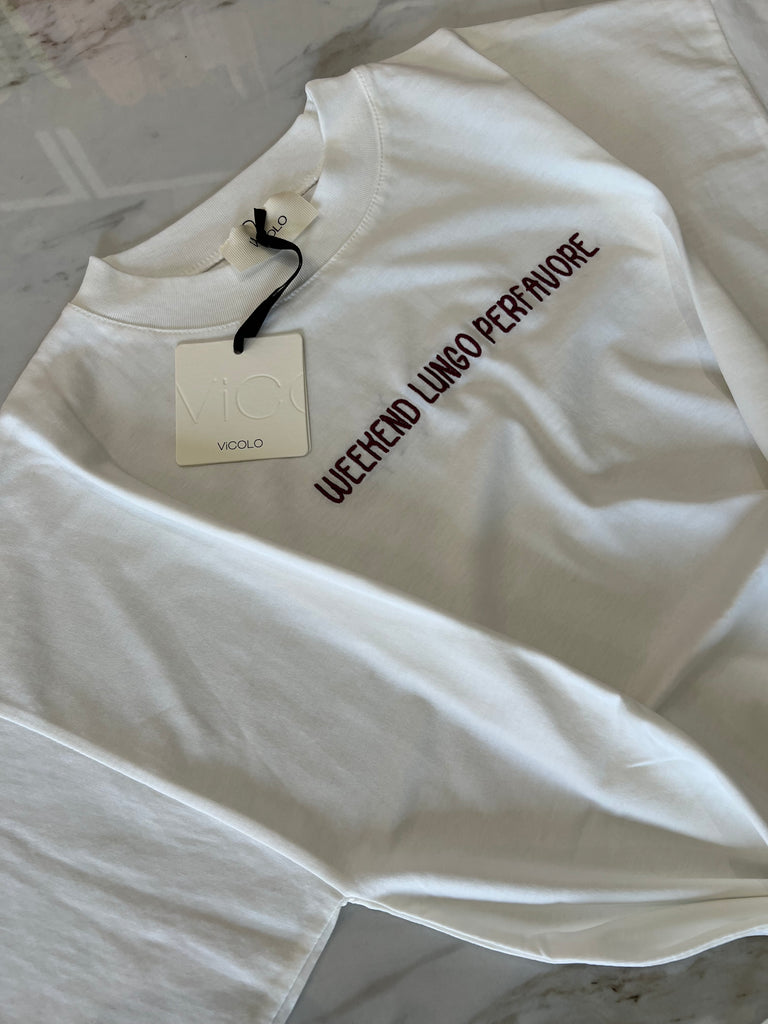 ViCOLO•T-shirt over Weekend lungo per favore
