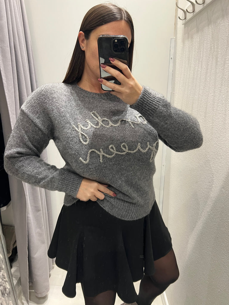 KONTATTO•Maglione scritta lurex Candy Queen•Più colori