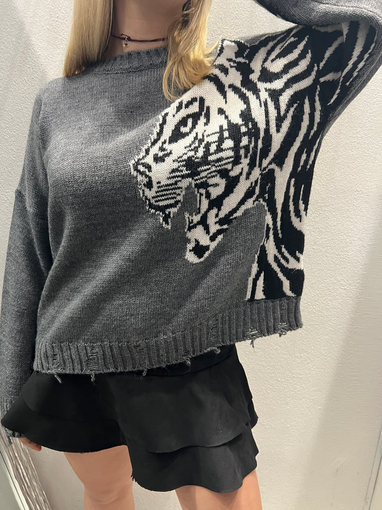 HaveOne•Maglione rotture tigre•Più colori