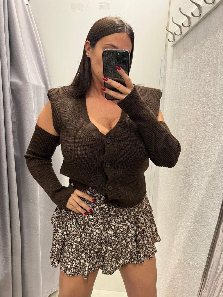 ViCOLO•Gonna pantaloncino balze stampa fiorellini
