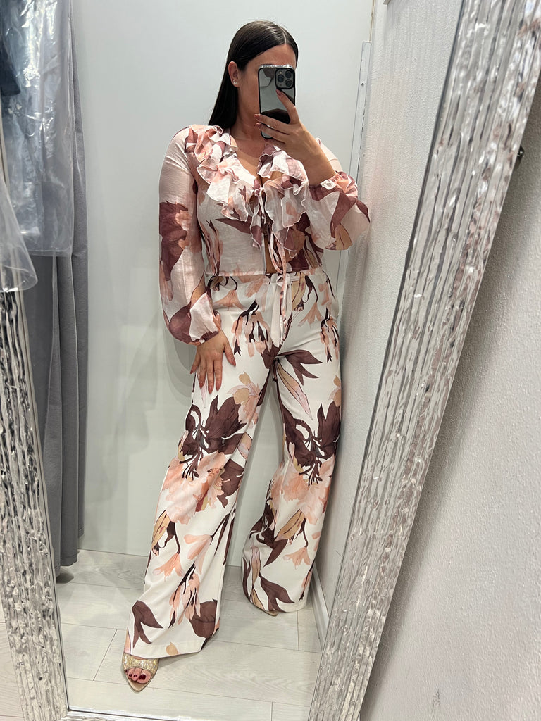MSS💥HaveOne•Pantalone stampa floreale con coulisse