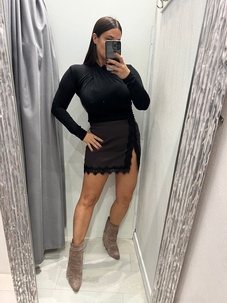 HaveOne•Gonna moro pizzo nero spacco profondo