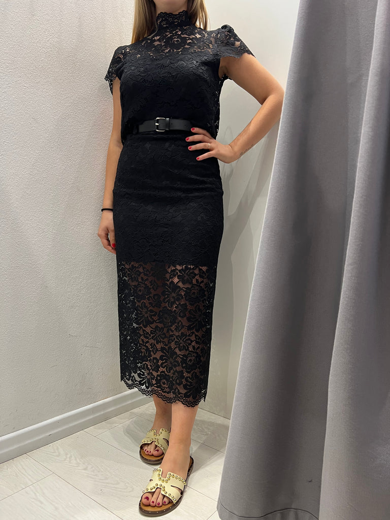 MSS💥IMPERIAL•Camicetta pizzo manica a sbuffo•Nero
