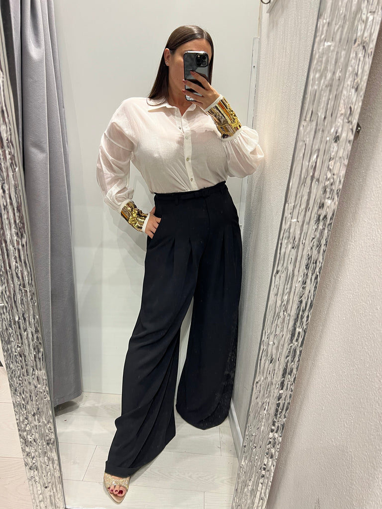 IMPERIAL•Pantalone palazzo nero