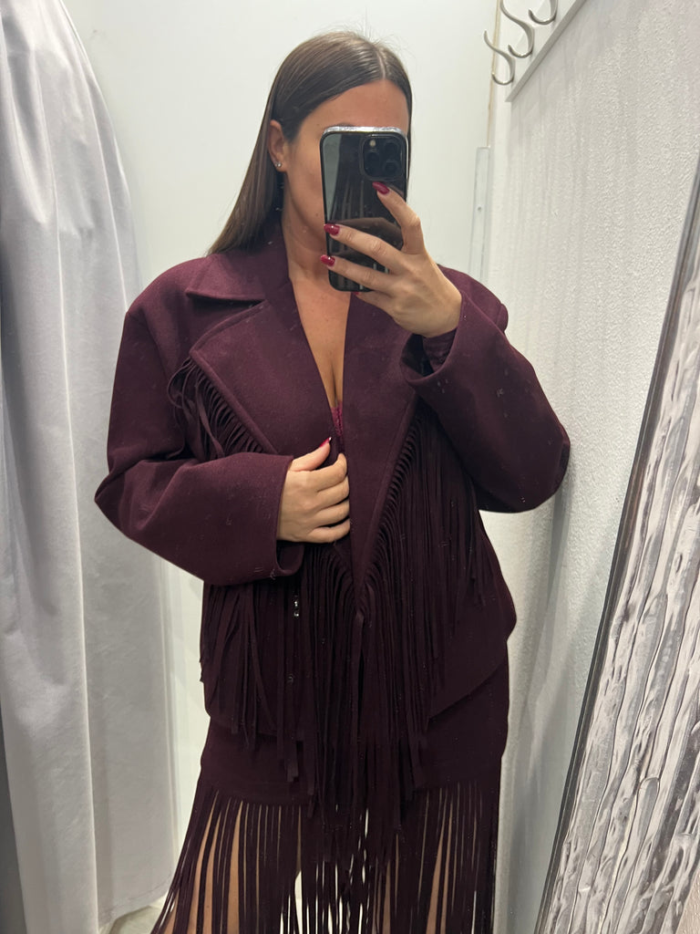LUMINA•Cappotto corto frange•Più colori