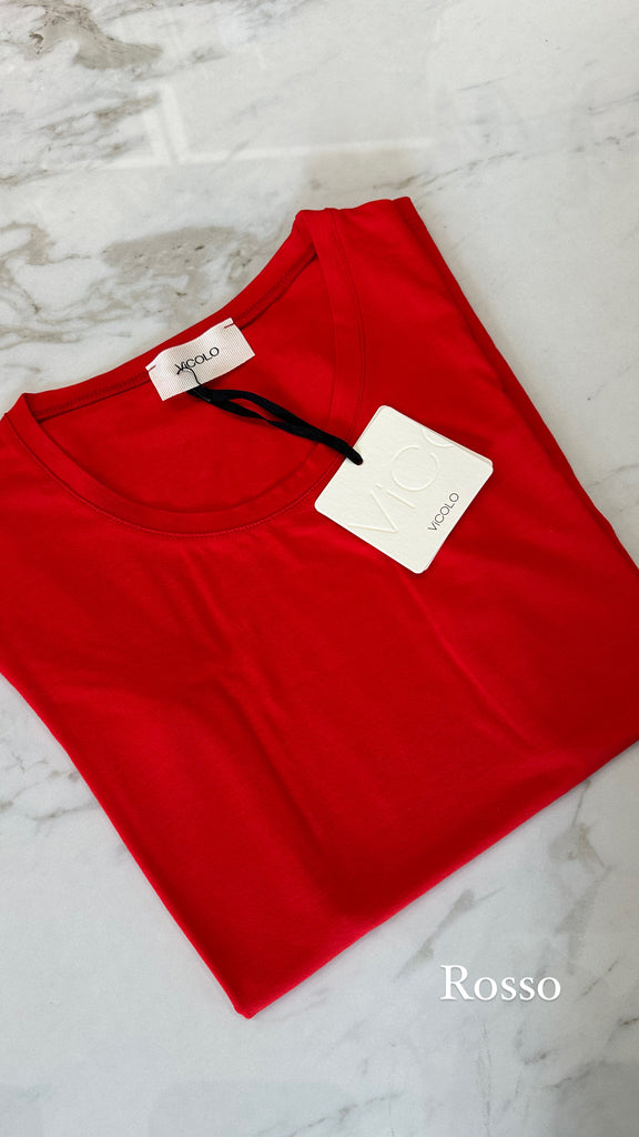 EVER ViCOLO•T-shirt basica sfiancata•Più colori