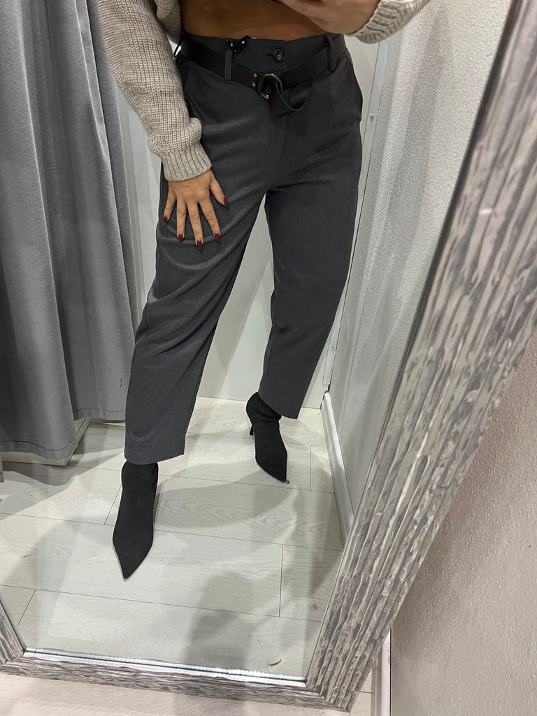 HaveOne•Pantalone grigio elastico dietro