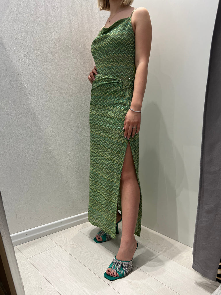 HaveOne•Body zig-zag verde lurex