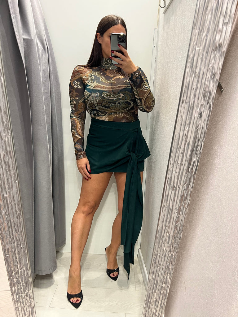 LUMINA•Maglia lupetto tulle verde