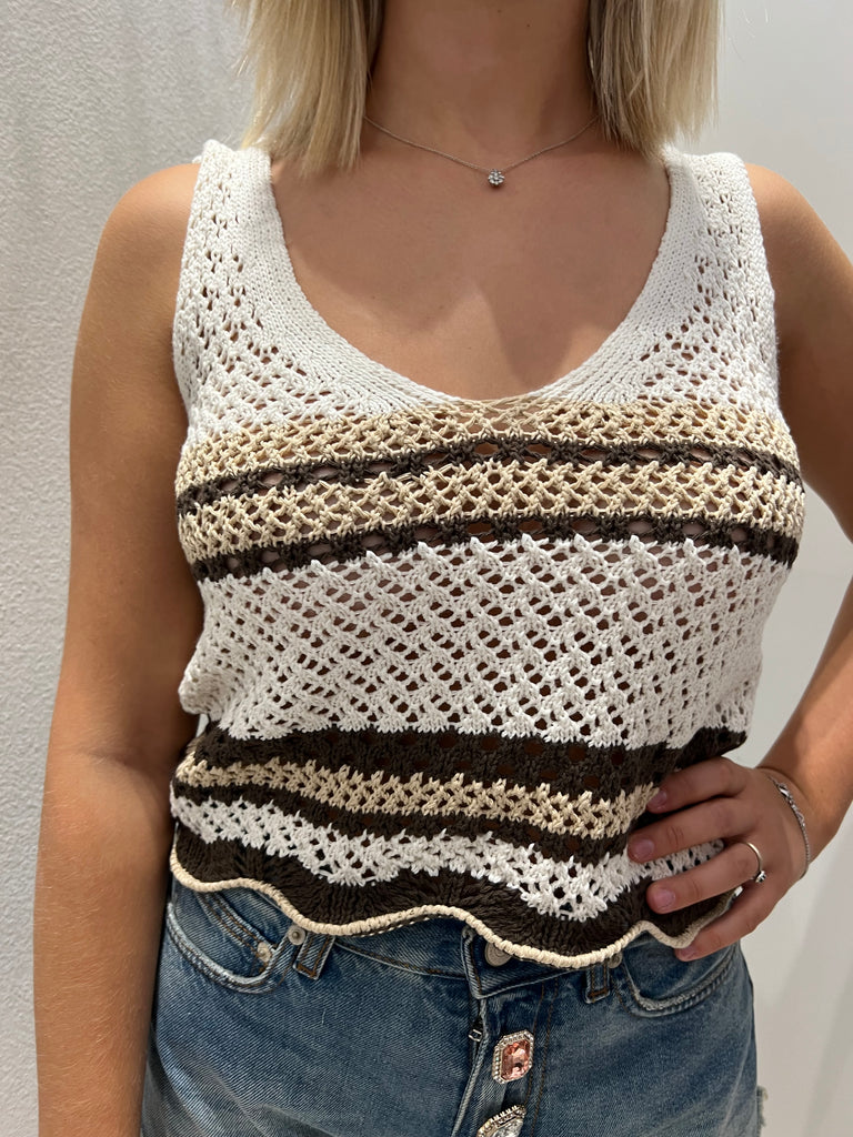 ViCOLO•Top canotta crochet