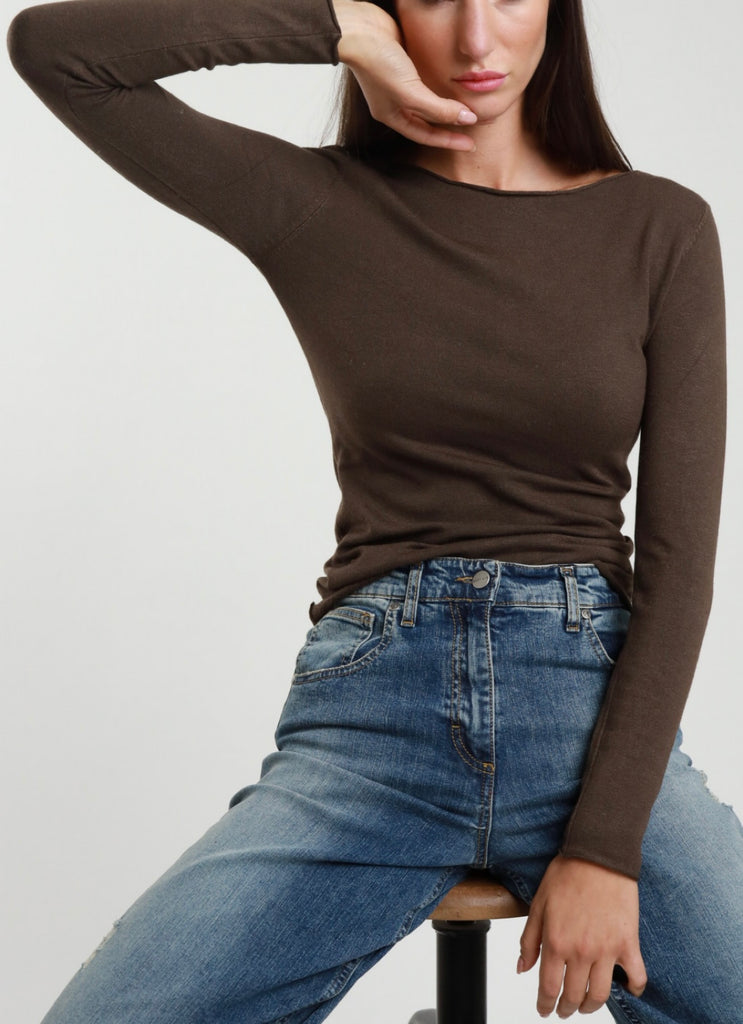 Susy Mix•Maglioncino barchetta soffice viscosa•Più colori