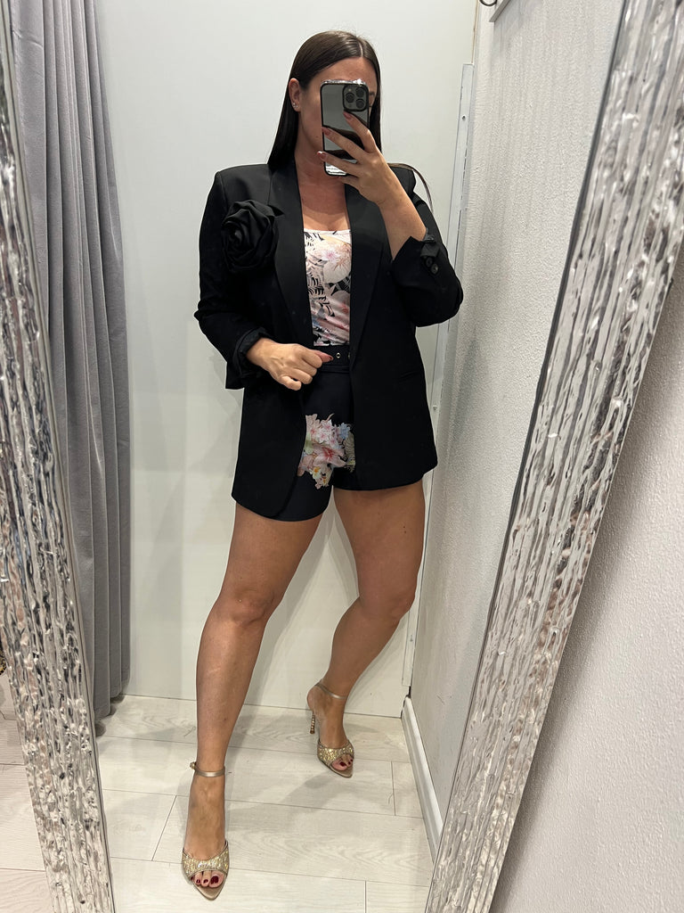 🚨KONTATTO•Completo Zimmer camicia+pantaloncino base nera