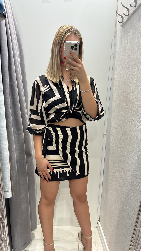 MSS💥HaveOne•Camicia coreana stampa geometrica etnica