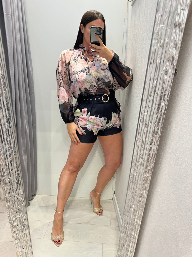 🚨KONTATTO•Completo Zimmer camicia+pantaloncino base nera