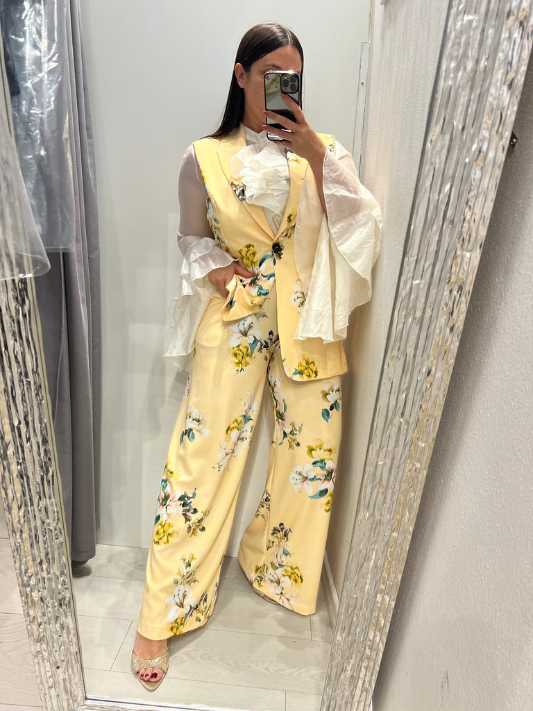 ViCOLO•Pantalone floreale giallo