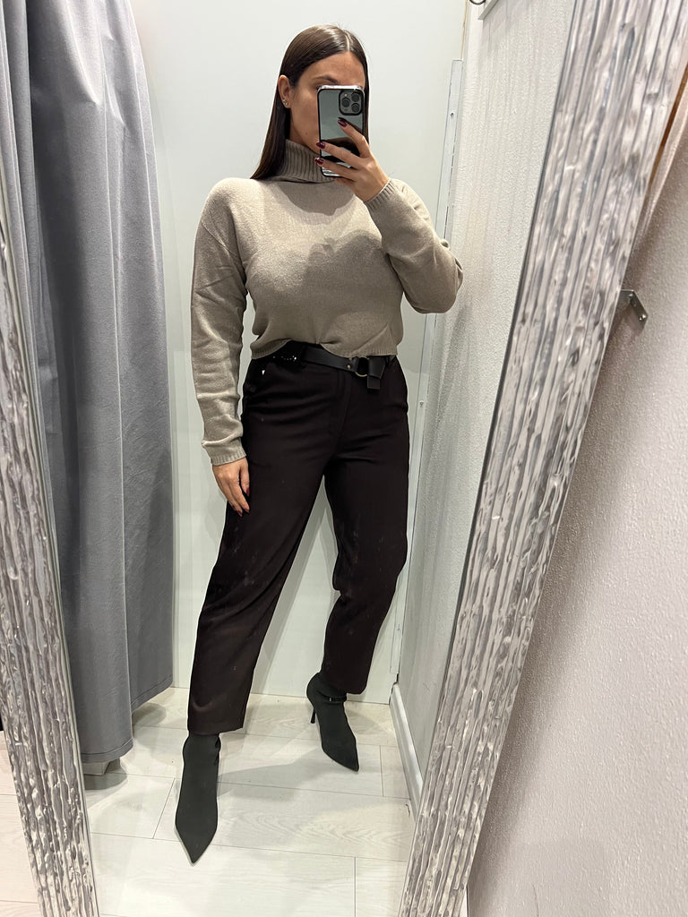 HaveOne•Pantalone moro elastico dietro