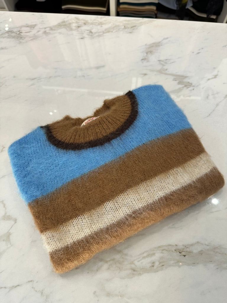 KONTATTO•Maglione a righe misto mohair•Più colori