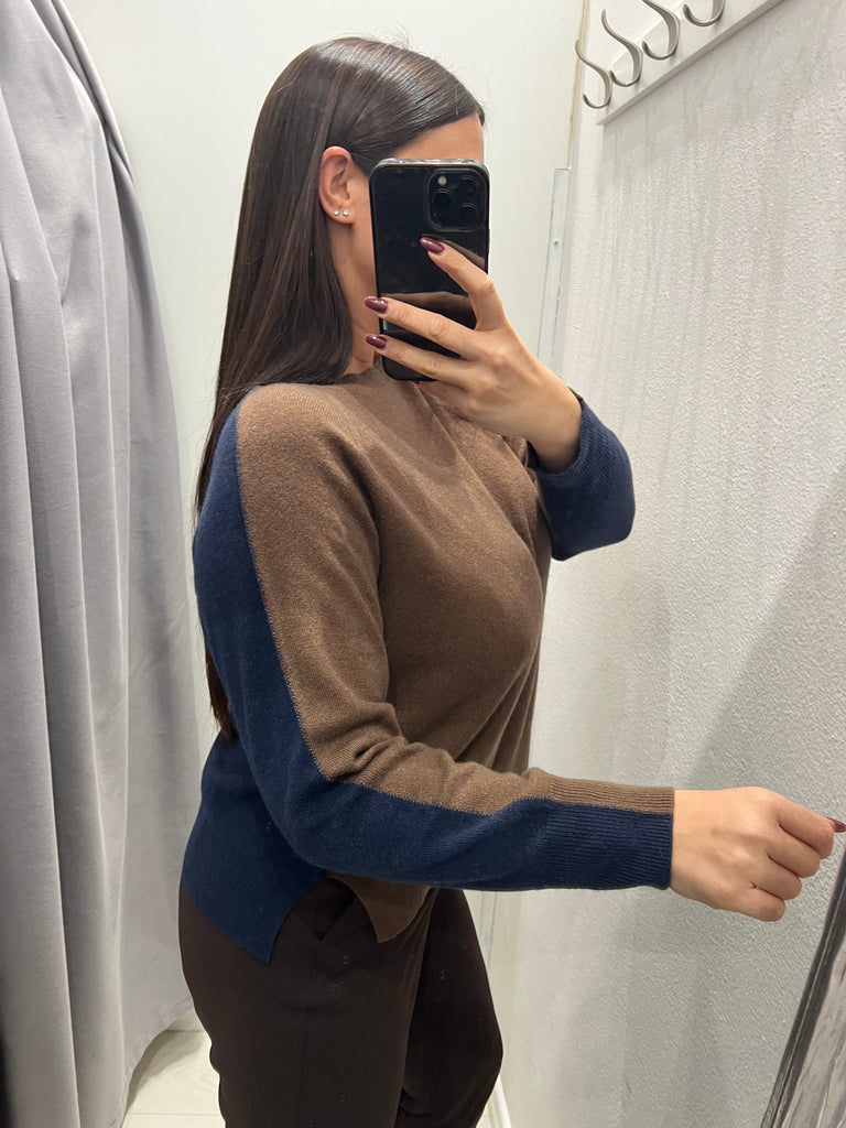 ViCOLO•Maglione bicolor misto cashmere•Più colori