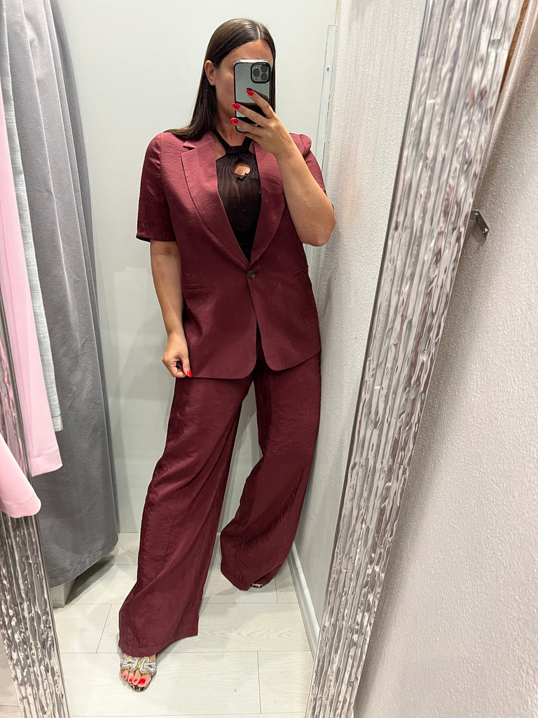 MSS💥HaveOne•Giacca leggerissima manica corta•India bordeaux