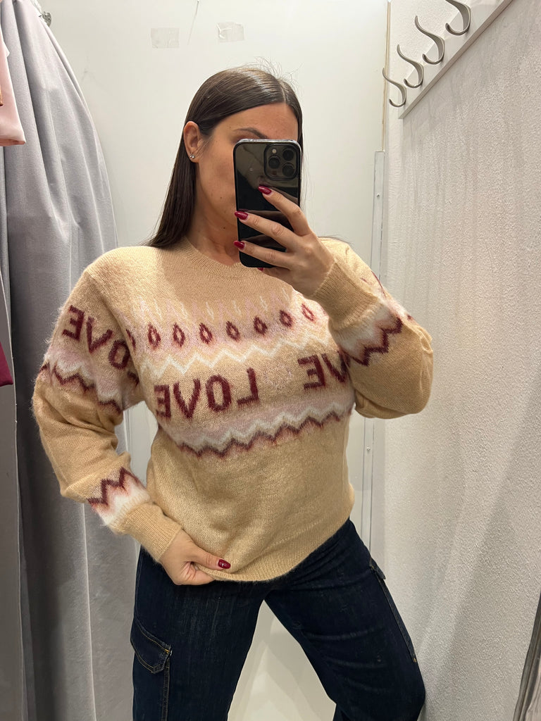 🚨KONTATTO•Maglione scritta LOVE•Più colori