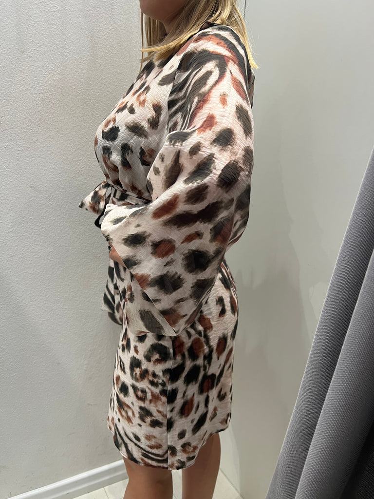 MSS💥HaveOne•Abitino scollo incrociato stampa animalier