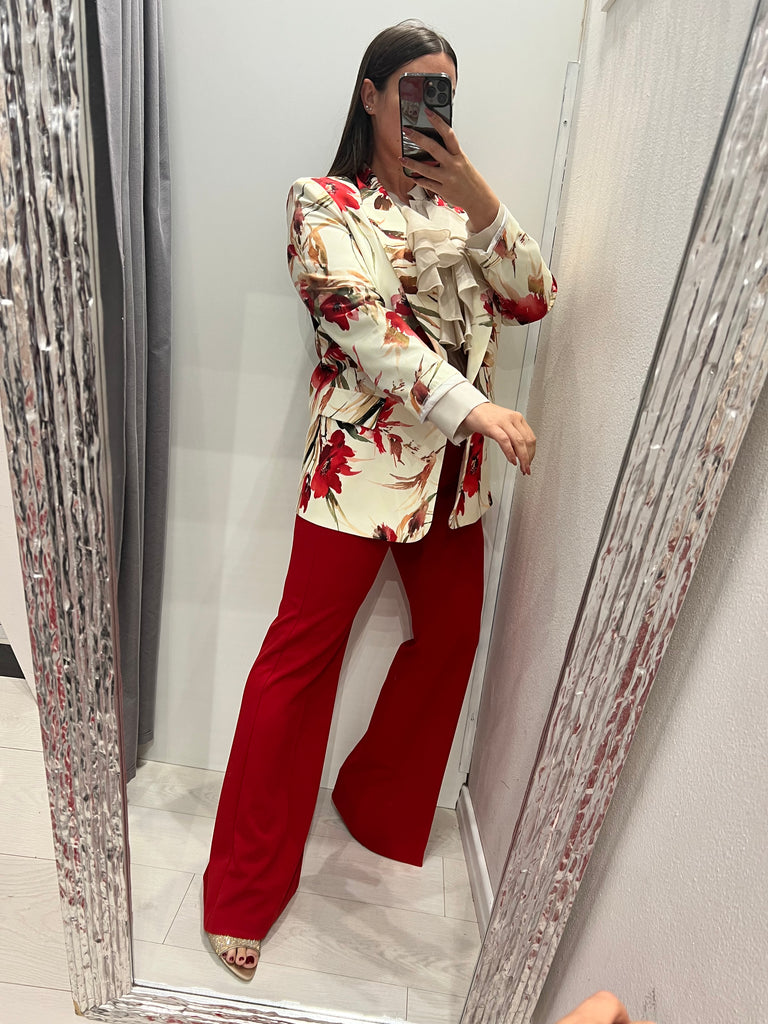 MSS💥HaveOne•Giacca stampa fiore rosso