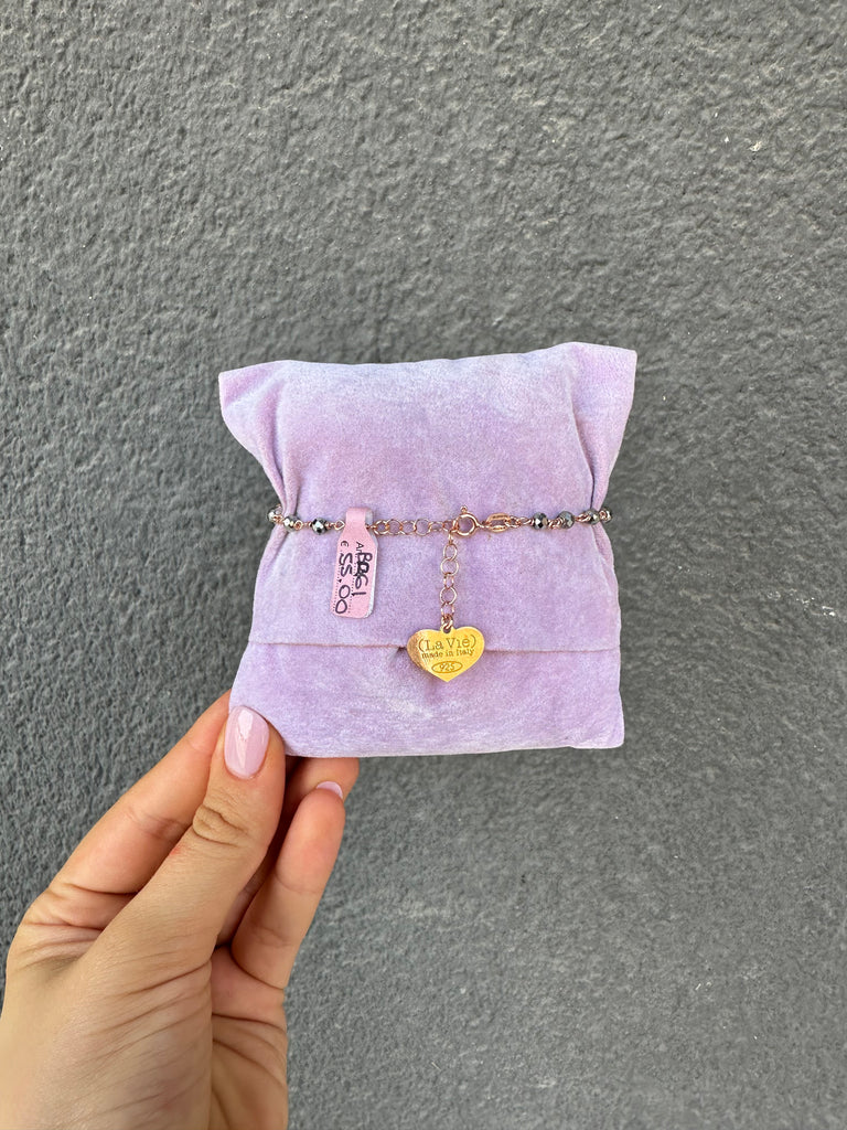 La Vie•Bracciale rosario stella glitter antracite
