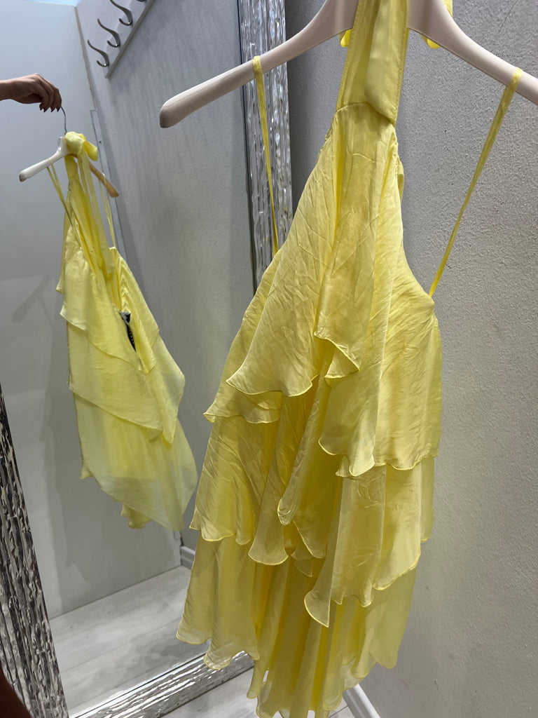 🚨HaveOne•Abitino seta a balze•Giallo