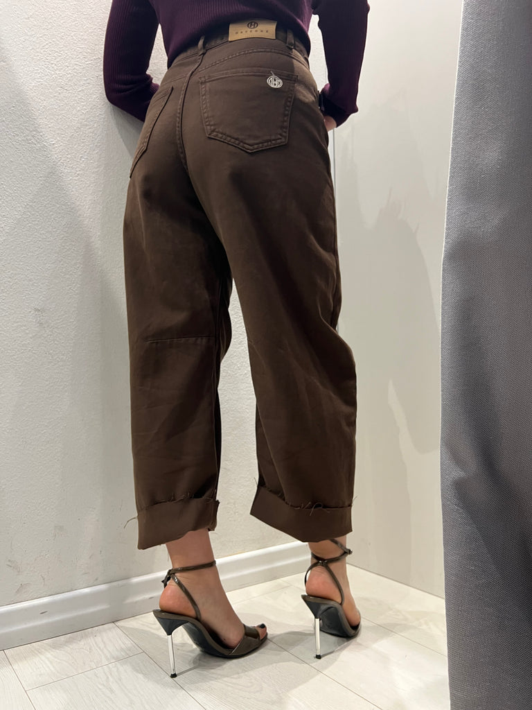 HaveOne•Jeans pantalone Barbara cioccolato