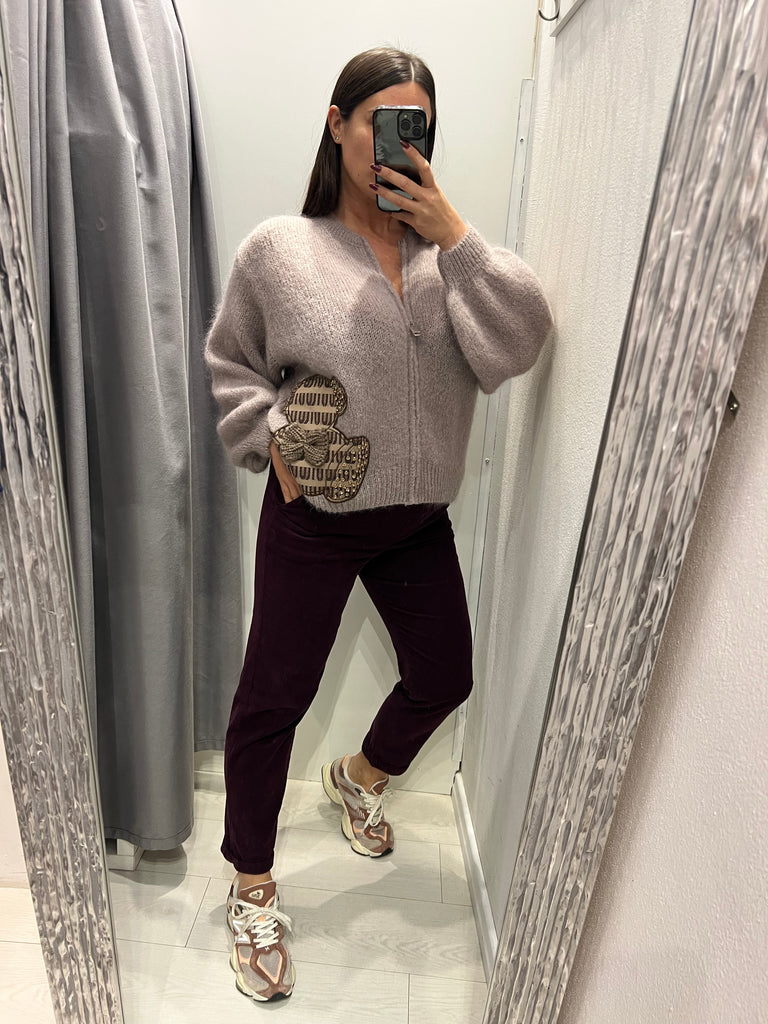 Philia Loft•Maglione cardigan zip mohair