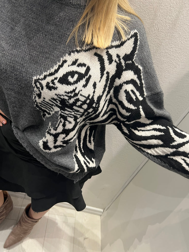 HaveOne•Maglione rotture tigre•Più colori