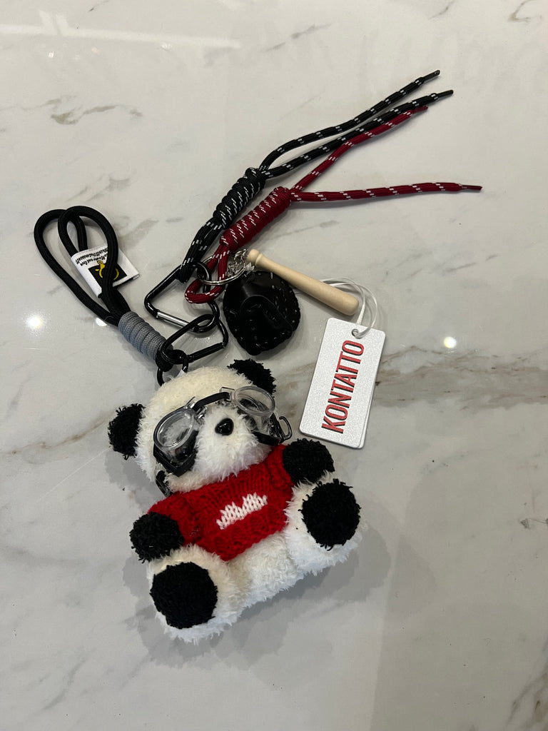 KONTATTO•Accessori per borsa peluche panda rosso