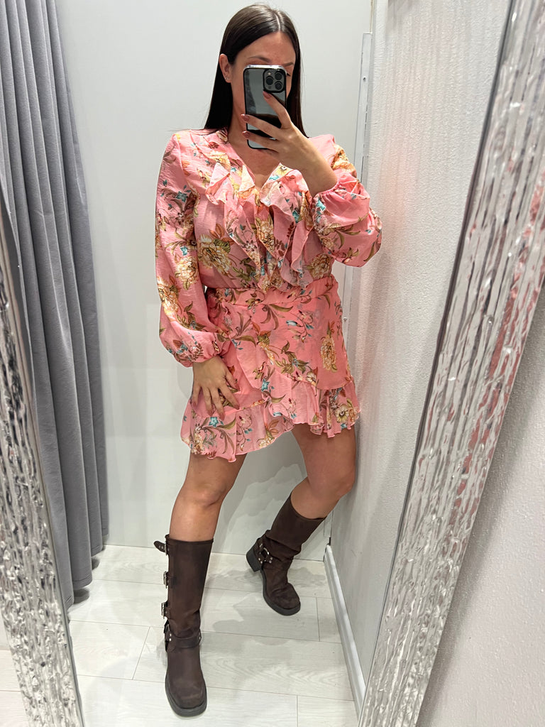 ViCOLO•Camicia volant floreale lyocell