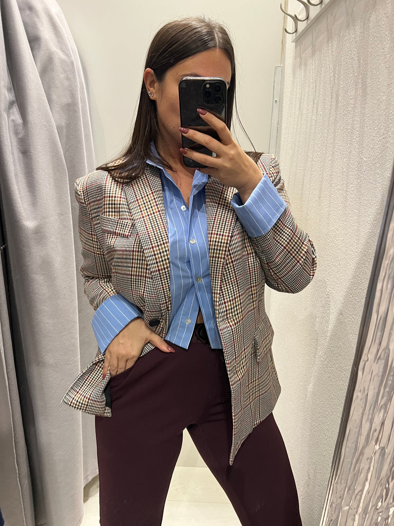 BLK30 HaveOne•Giacca micropaillettes inserto camicia