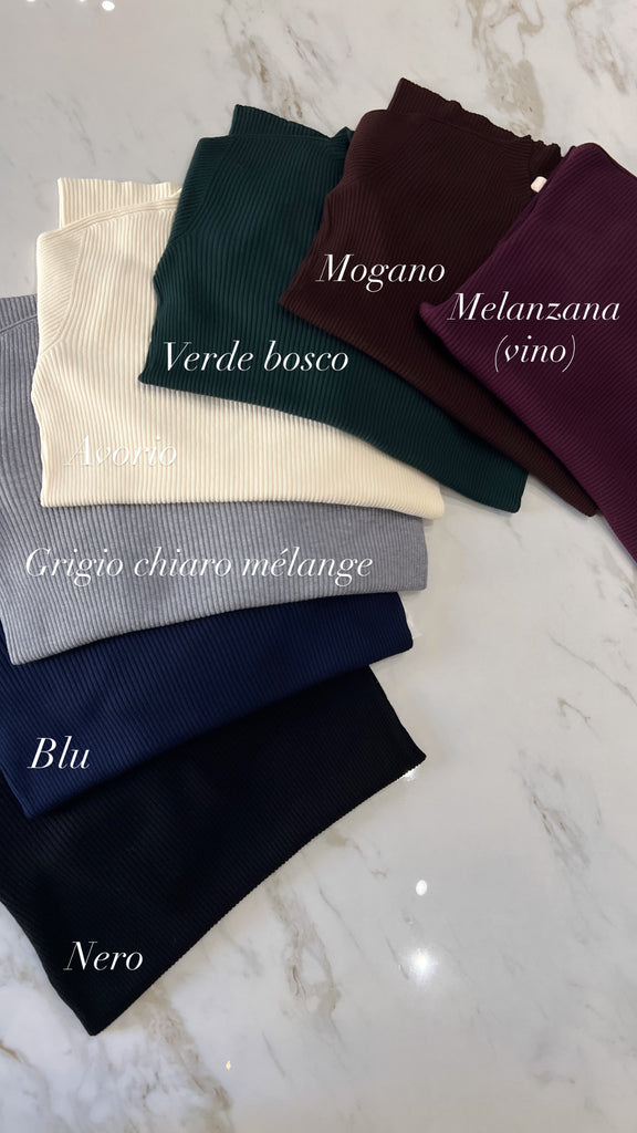 KONTATTO•Maglioncino costine girocollo•Più colori