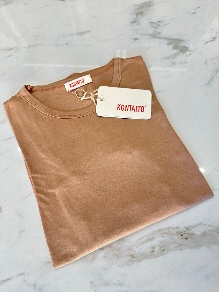 KONTATTO•Maglia viscosetta girocollo a manica lunga•Più colori