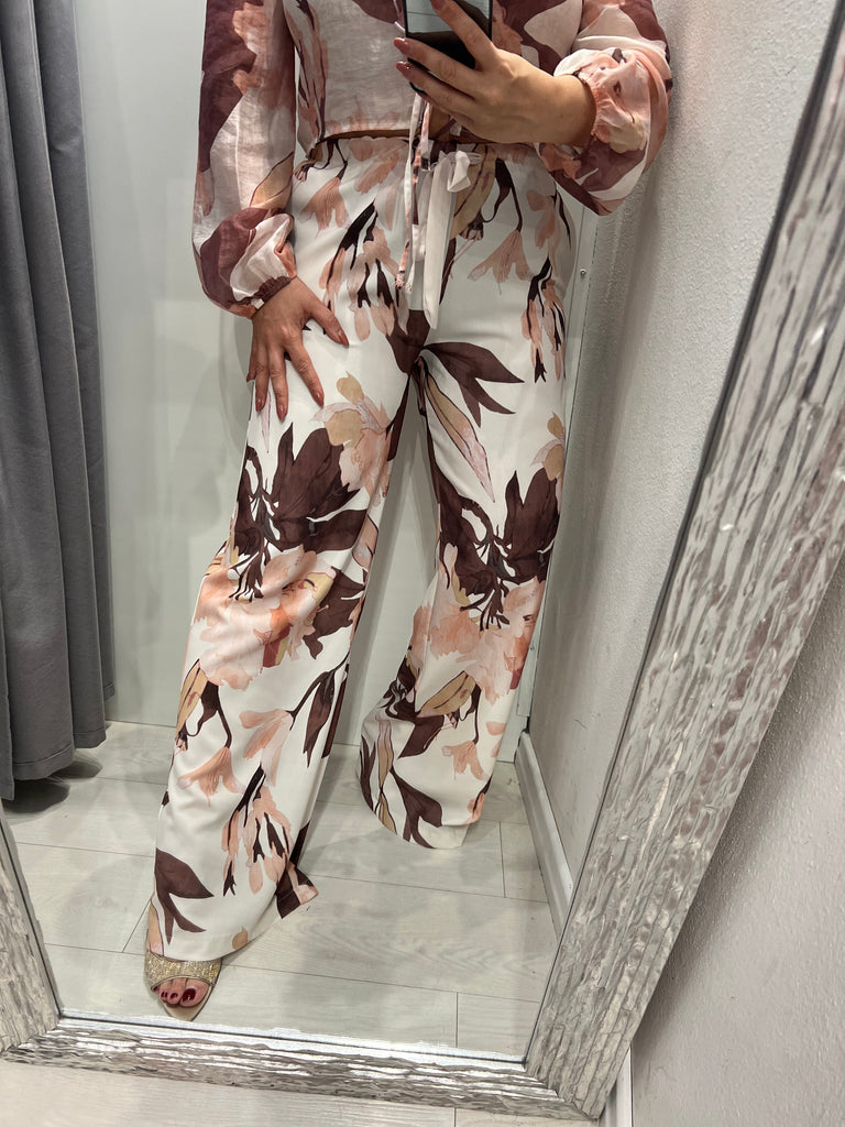 MSS💥HaveOne•Pantalone stampa floreale con coulisse