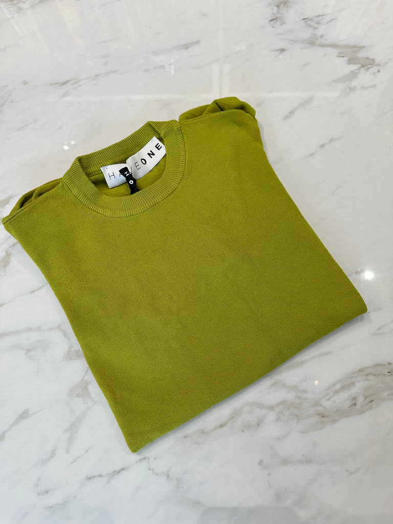 MSS💥HaveOne•Maglioncino fine viscosa manica 3/4 sbuffo•Più colori