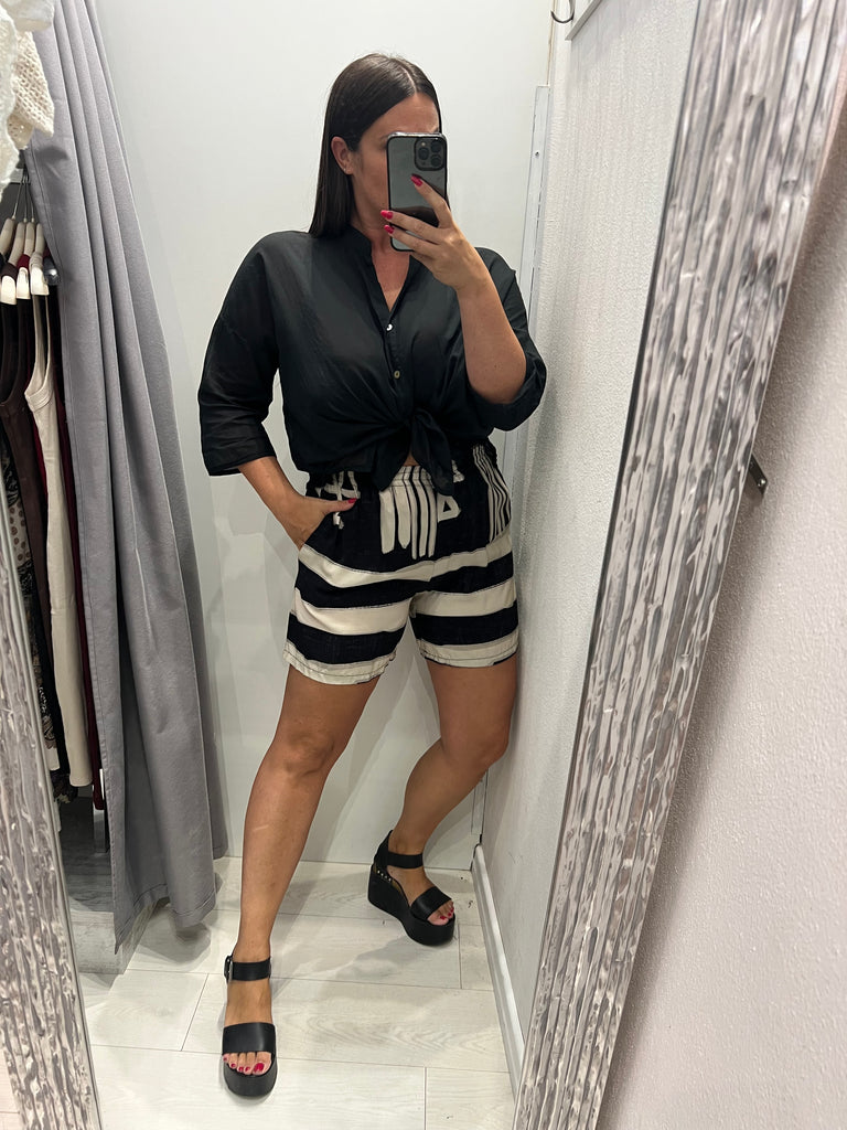 MSS💥HaveOne•Shorts stampa geometrica etnica elastico in vita