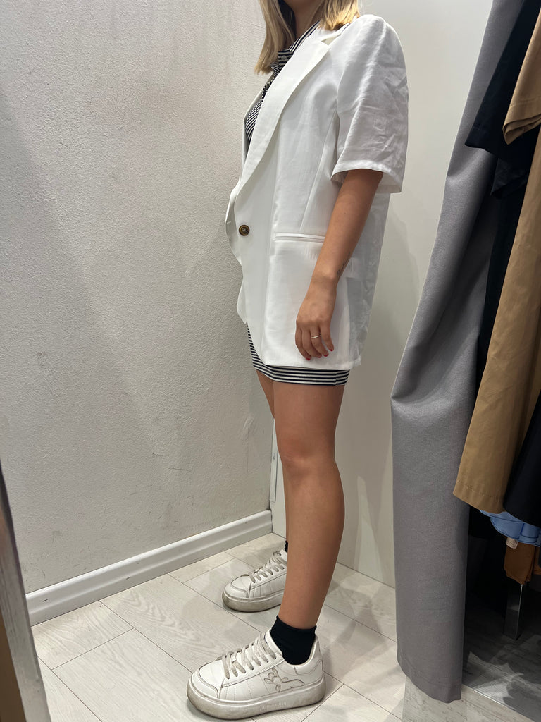 MSS💥HaveOne•Giacca leggerissima manica corta•Bianca