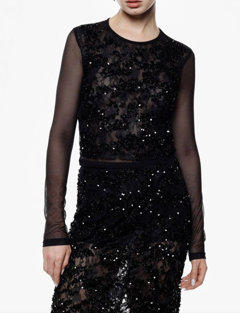 IMPERIAL•Gonna longuette paillettes