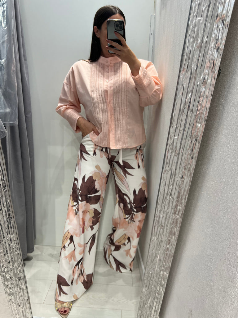 MSS💥HaveOne•Pantalone stampa floreale con coulisse