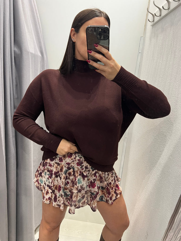 ViCOLO•Gonna pantaloncino balze stampa fiori