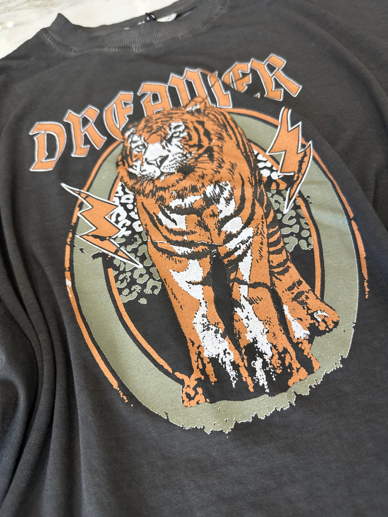 HaveOne•T-shirt tigre grigio/nero Dreamer