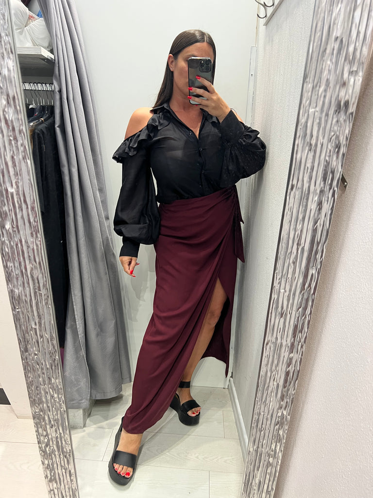 MSS💥HaveOne•Gonna lunga pareo bordeaux india