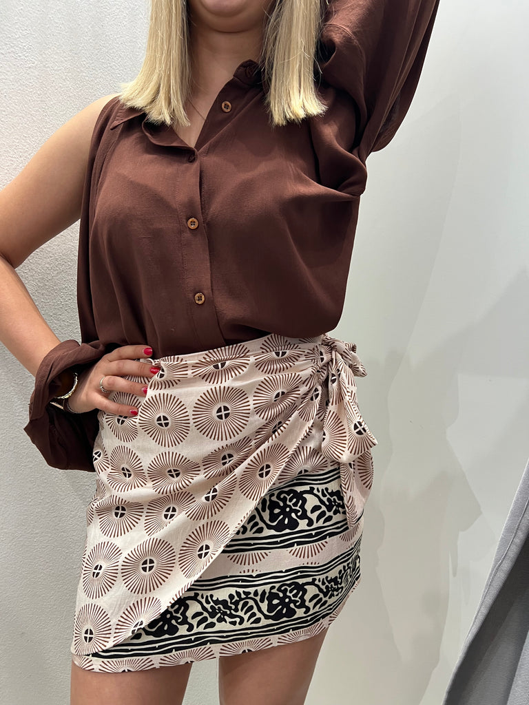 🚨HaveOne•Camicia manica aperta•Cioccolato