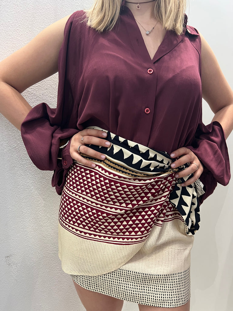🚨HaveOne•Camicia manica aperta•Bordeaux