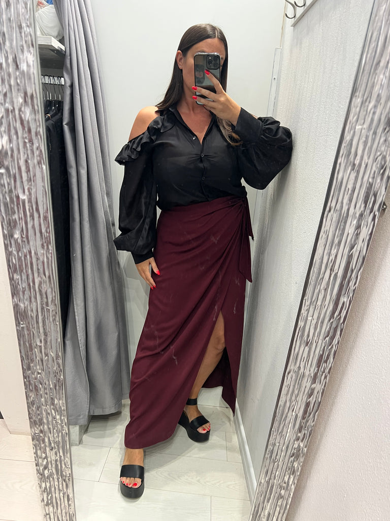 MSS💥HaveOne•Gonna lunga pareo bordeaux india