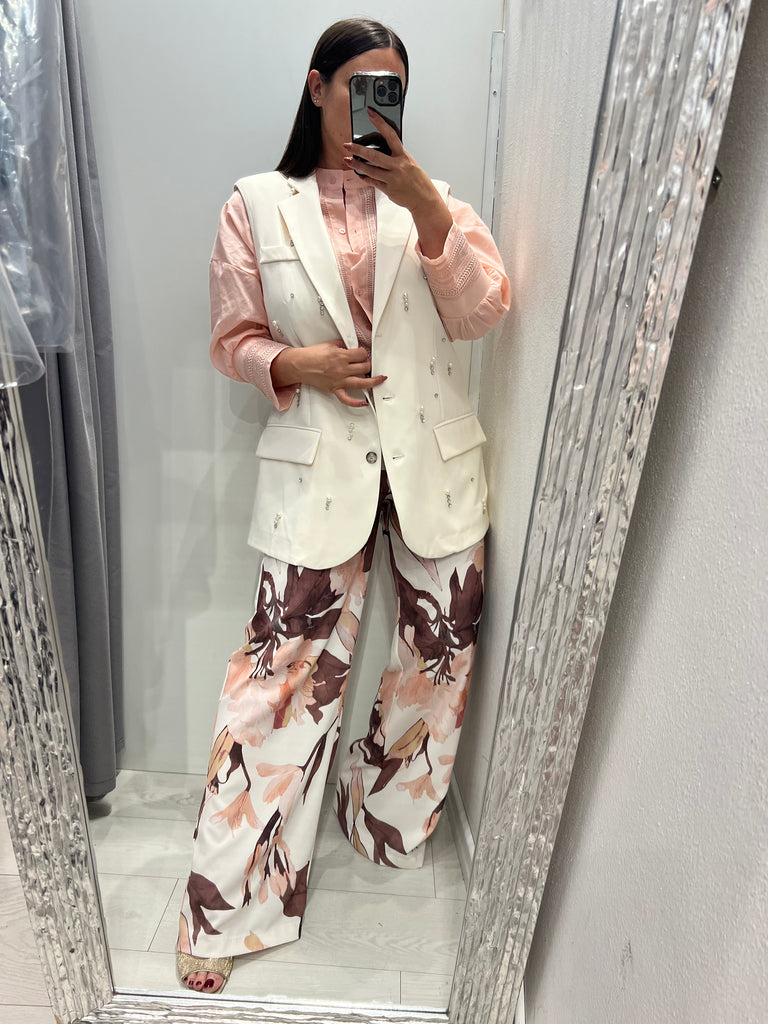 MSS💥HaveOne•Pantalone stampa floreale con coulisse