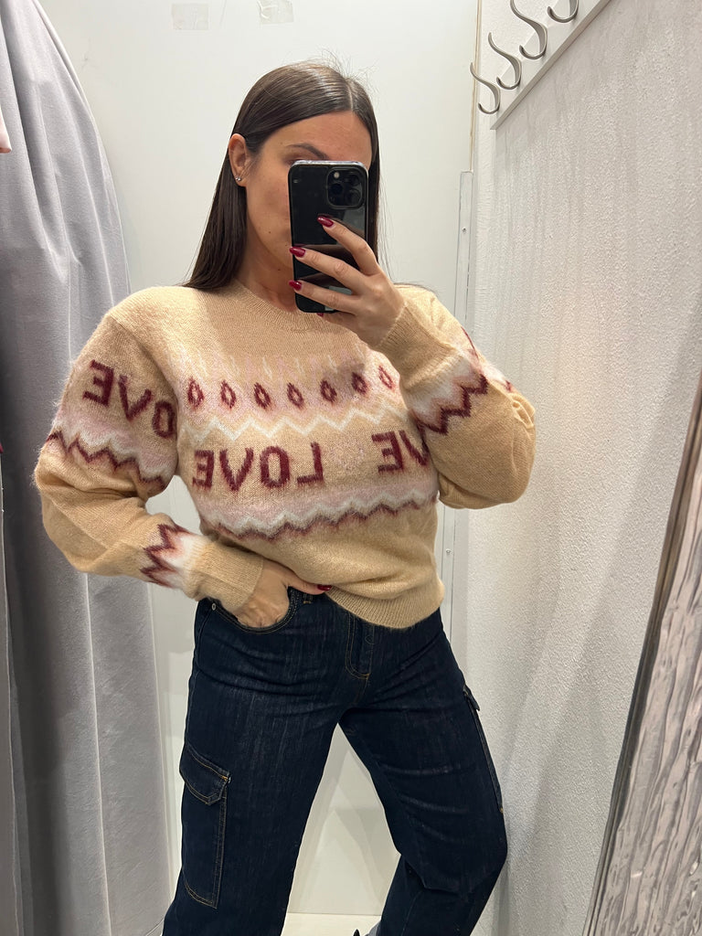 🚨KONTATTO•Maglione scritta LOVE•Più colori